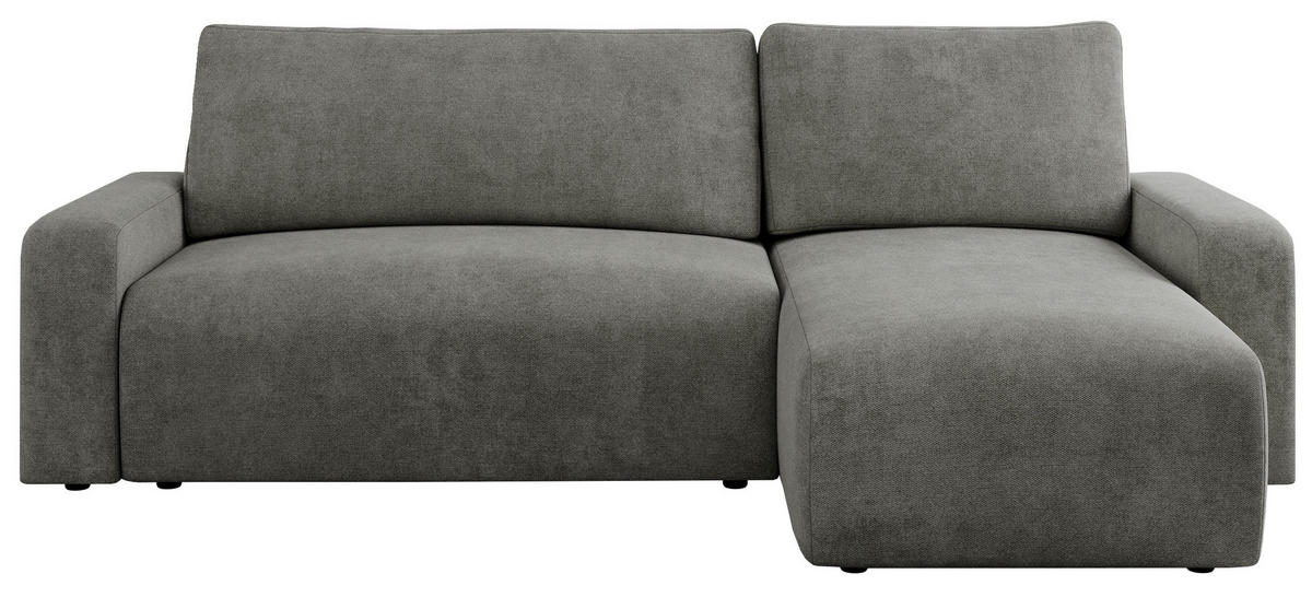 ECKSOFA ARGOS Grau Struktur - Schwarz/Grau, Kunststoff/Textil (245/150cm) - MKS