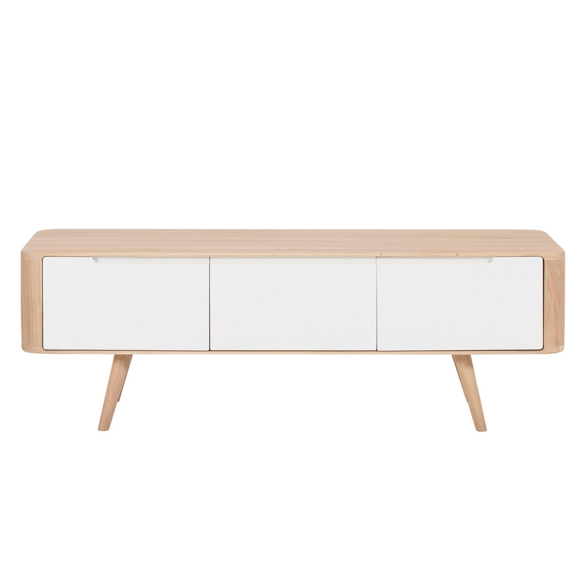 TV-LOWBOARD - Wildeiche teilmassiv - Wildeiche, Holz/Holzwerkstoff (135/45/42cm) - home24