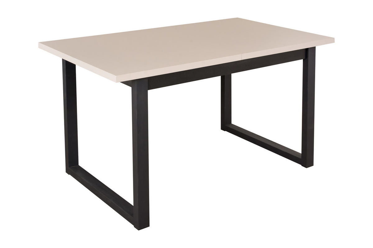 ESSTISCH Ikon 3 - Schwarz/Cappuccino, Holz/Metall (80/140/78cm) - Leaf Design