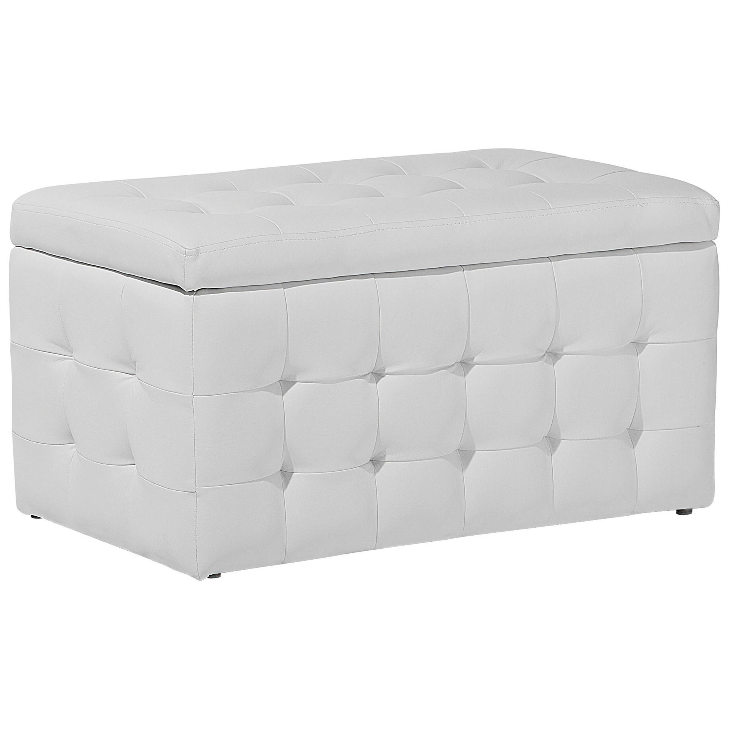 TRUHENBANK Michigan 42/72/40 cm - Weiß, Kunststoff (72/40/42cm) - Beliani