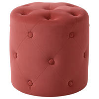 POUF Corolla 40/40/40 cm - Rot, Textil (40/40/40cm) - Beliani