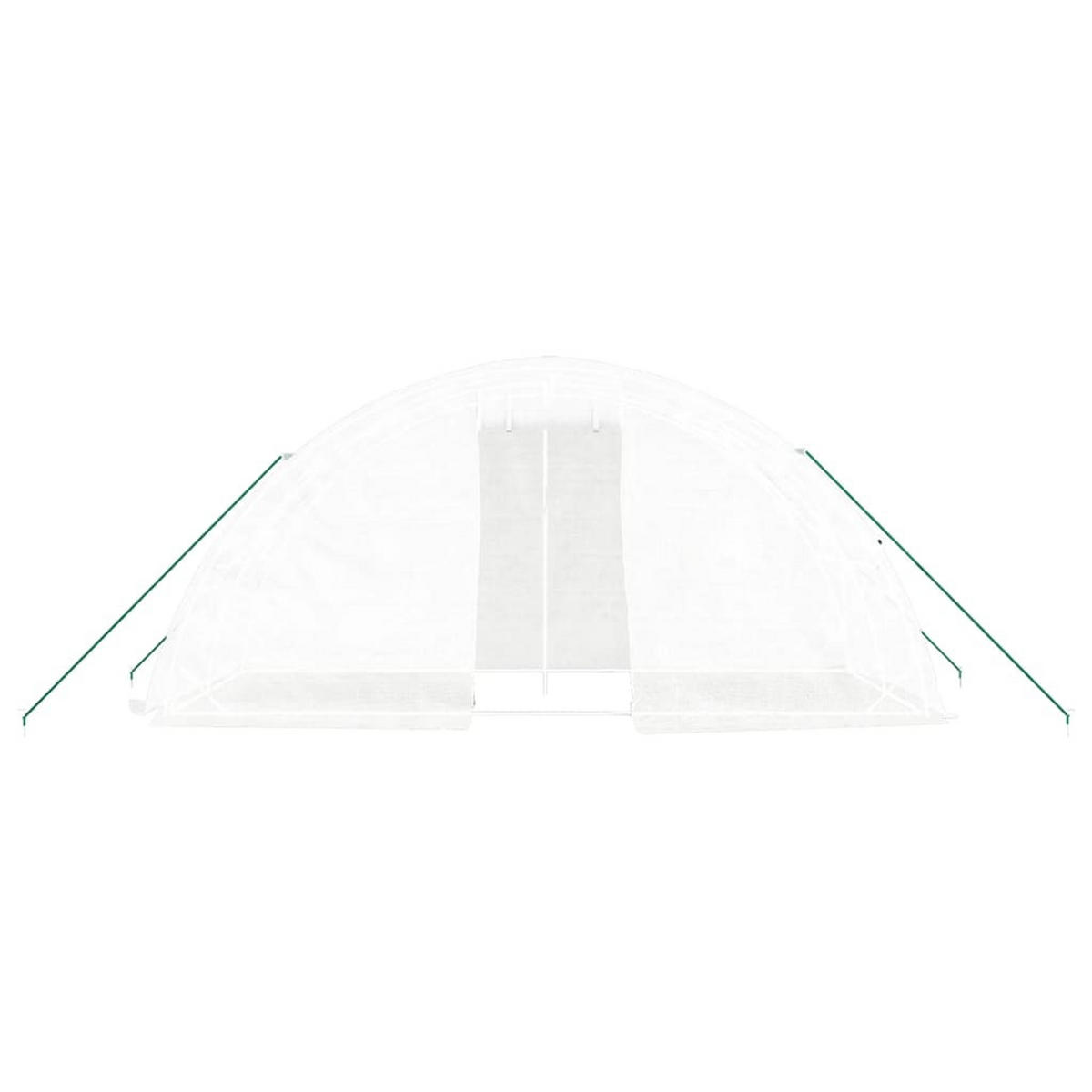 GEWÄCHSHAUS mit Stahlrahmen Weiß 10 m² 5x2x2,3 m - Weiß, Kunststoff (5/2.3/500cm)