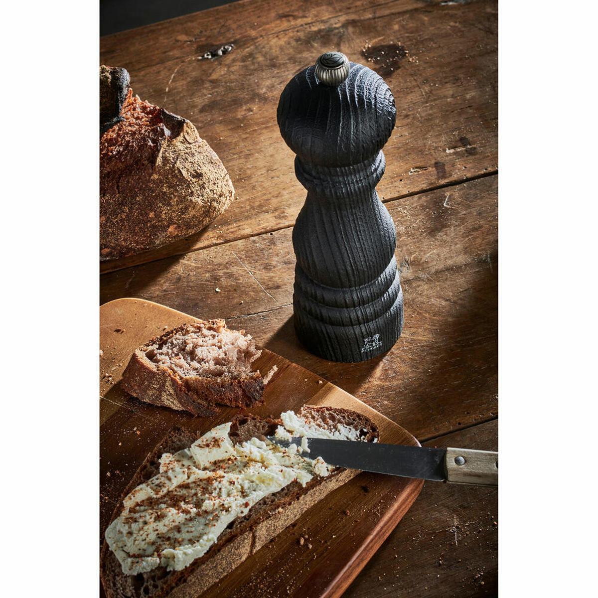 PFEFFERMÜHLE Paris Nature Black 18cm Buchenholz Stahlmahlwerk - Schwarz, Holz (5.9/18/5.9cm) - PEUGEOT