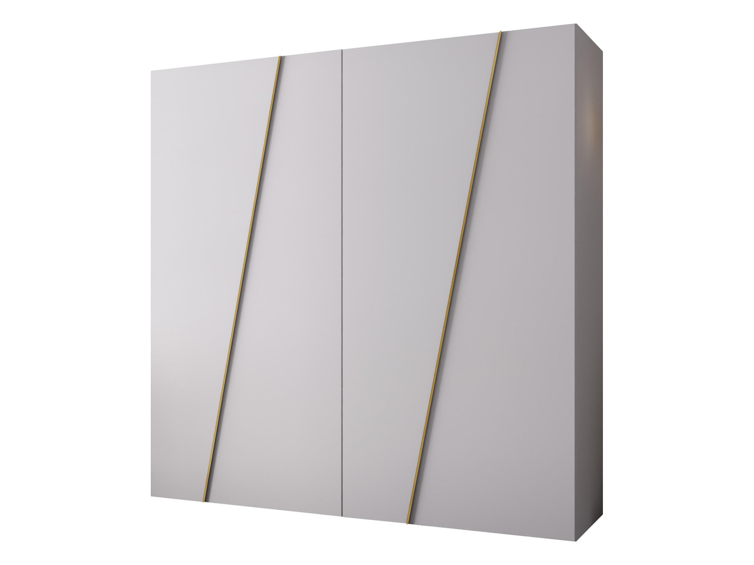DREHTÜRENSCHRANK Zen 200 cm - Goldfarben/Schwarz, Holzwerkstoff/Kunststoff (200/202/50cm) - MIRJAN24
