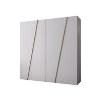 DREHTÜRENSCHRANK Zen 200 cm - Goldfarben/Schwarz, Holzwerkstoff/Kunststoff (200/202/50cm) - MIRJAN24