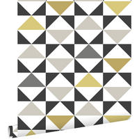 TAPETE grafische Dreiecke 53 cm x 10.05 m - Gelb, Papier (53/1000cm) - ESTAhome