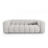 SOFA Lupine aus Chenille-Stoff hellgrau 3 Sitzplätze - Hellgrau, Textil (95/70/230cm) - Micadoni