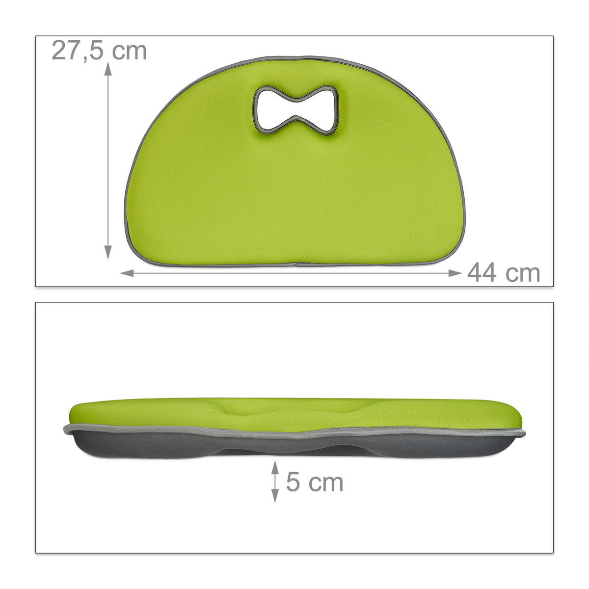 KNIEKISSEN - Grün, Textil (44/27.5cm) - Relaxdays