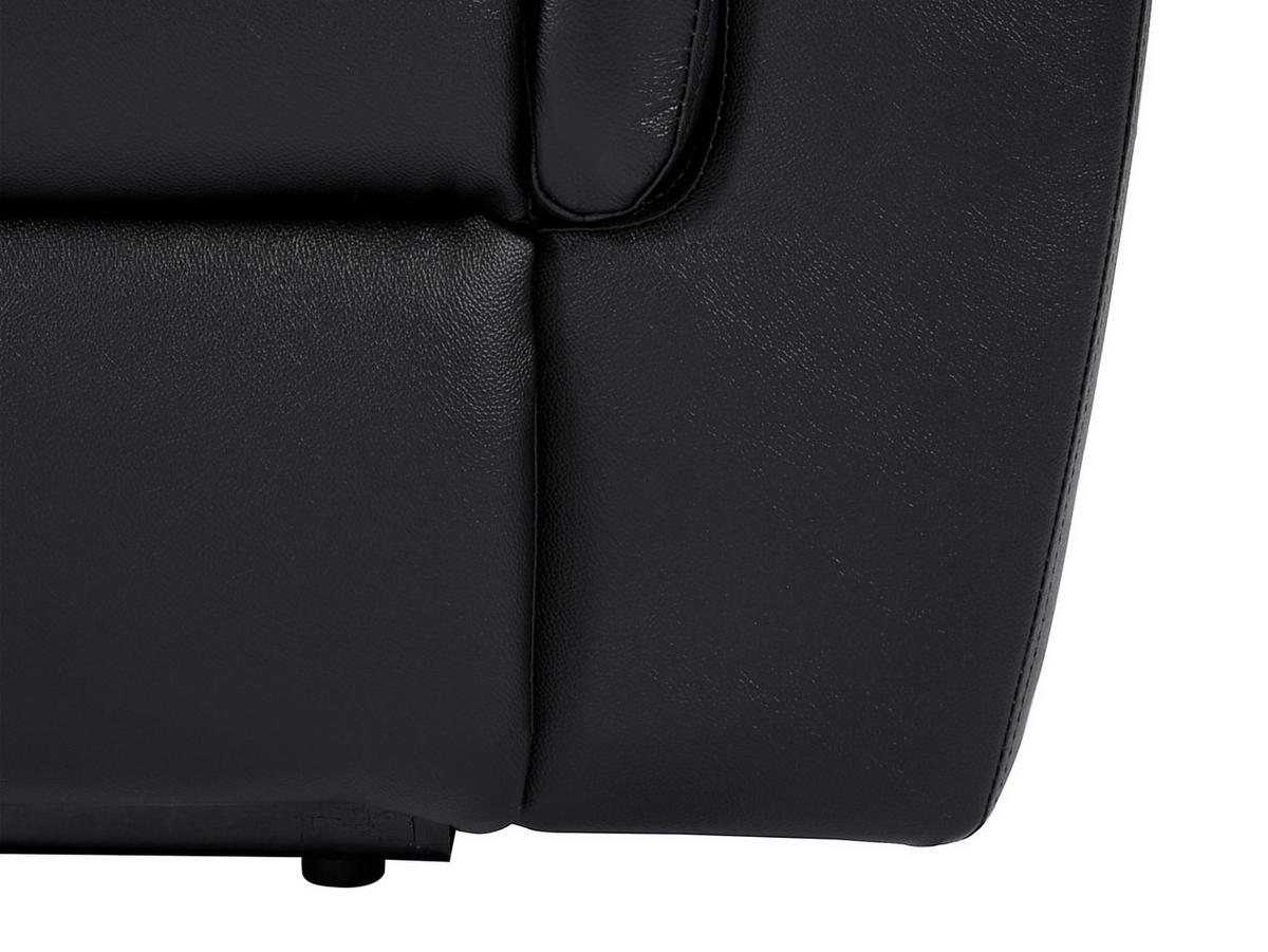 RELAXSESSEL - 1 Person - leder - schwarz Kenneth - Schwarz, Leder (97/98/93cm) - Vente-Unique