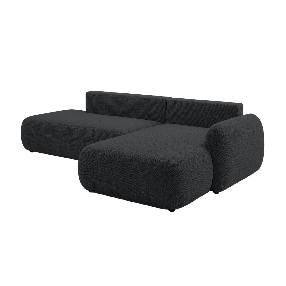 ECKSOFA Munduk I mit Schlaffunktion, Anthrazit - Dunkelgrau, Textil (302/184cm) - Fedve