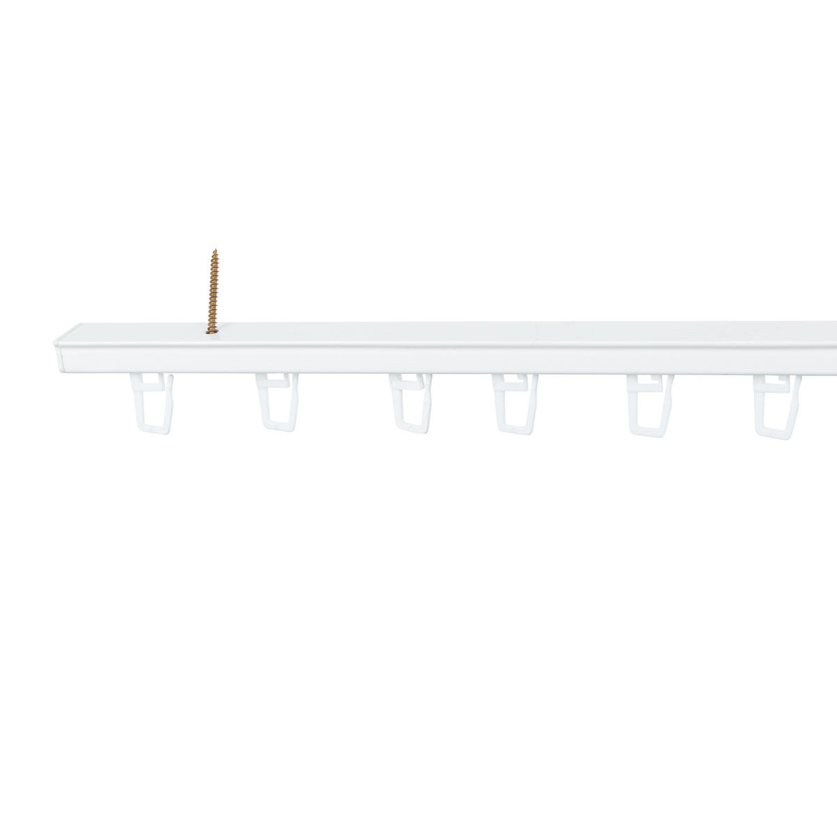 GARDINENSCHIENE RS, 1 läufig, 150 cm, weiß - Weiß, Metall (1.9/1.1/150cm) - SN Deco