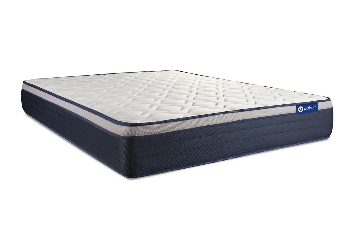MATRATZE Actiflex max Taschenfederkern und Memory-Schaum 135 x 200 cm h3 - Weiß, Textil (135/200cm) - ACTISOM