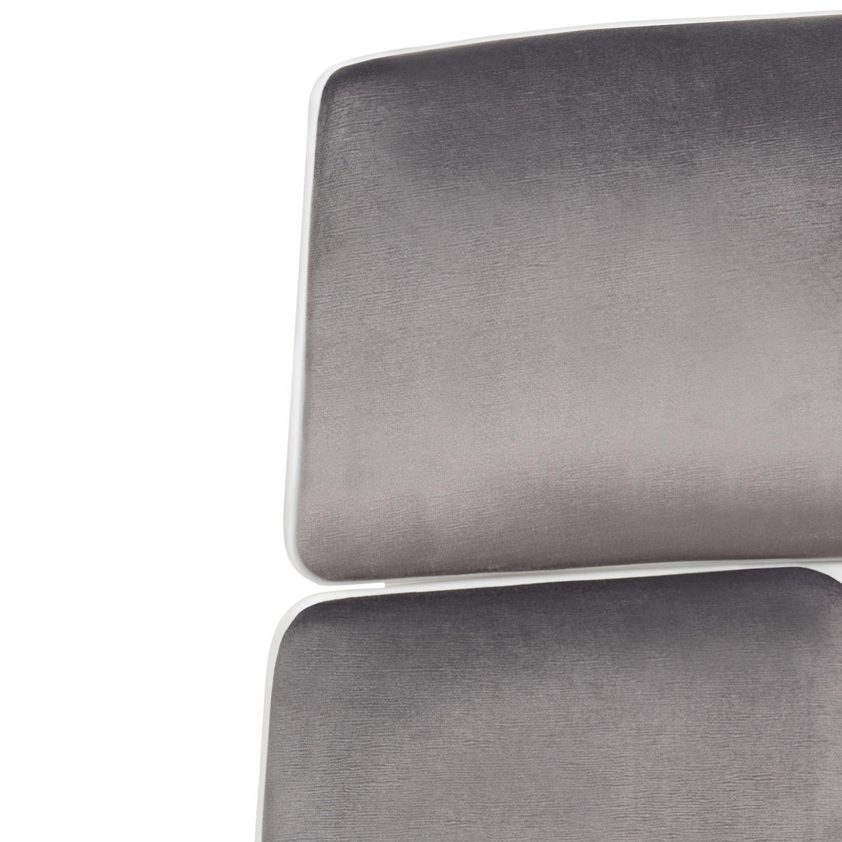 BÜROSTUHL Samtstoff Grau Delight - Grau, Textil (64/116/64cm) - Beliani