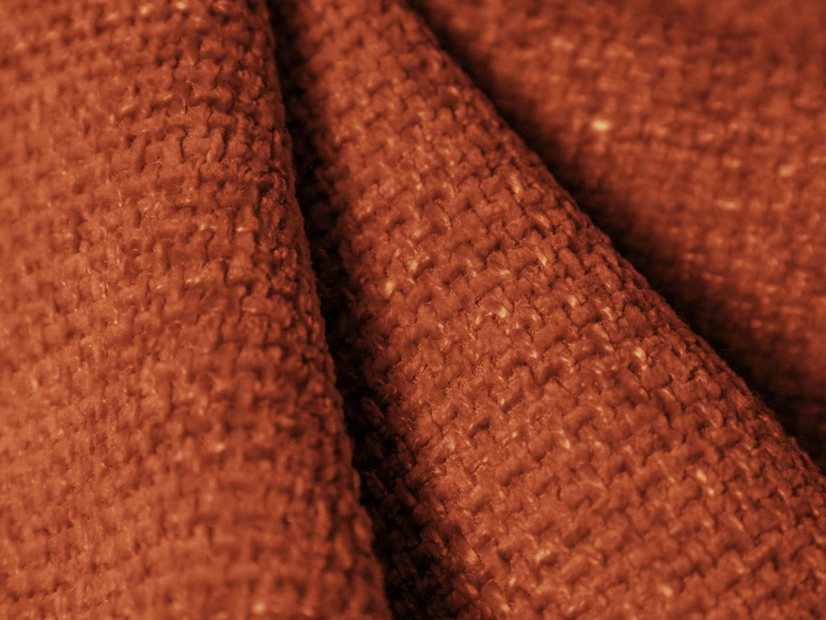 SOFA Molino aus Chenille-Stoff terrakotta 3 Sitzplätze - Terra cotta, Textil (95/72/235cm) - Micadoni