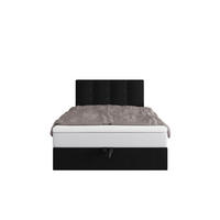 BOXBETT DUO 1 90x200 Cosmic 100, mit Matratze H3 und Topper, Schwarz - Schwarz, Holz/Kunststoff (90/200cm) - Bedante