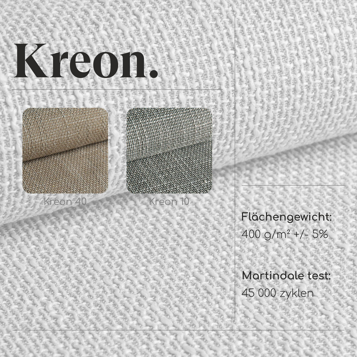 BOXBETT Edel 180x200 cm mit Bettkasten – Beige, modernes Design - Beige, Textil (180/200cm)