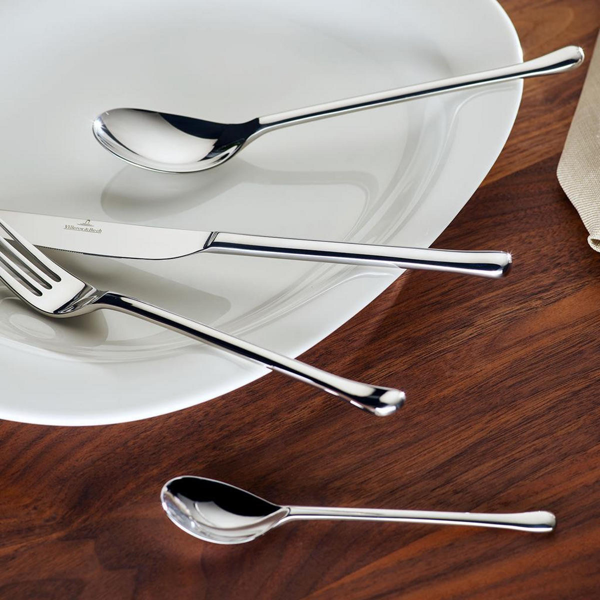 TAFELBESTECK Udine silber 24er Set - Silberfarben, Metall - Villeroy & Boch