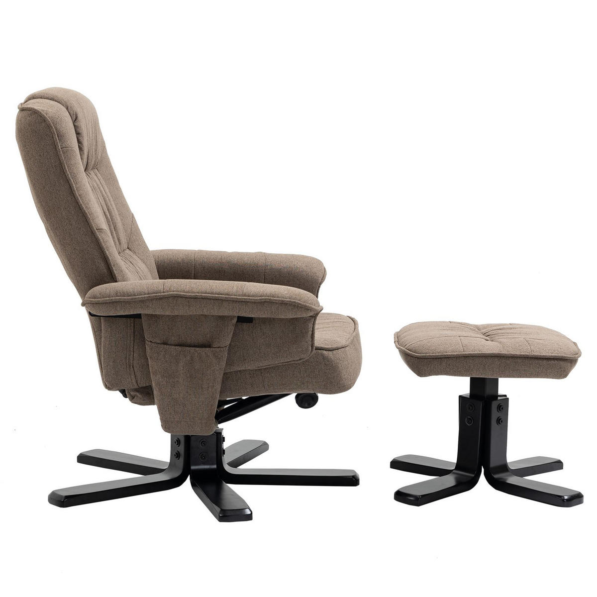 RELAXSESSELSET CHARLY - Braun, Textil (76/87/61cm) - IDIMEX