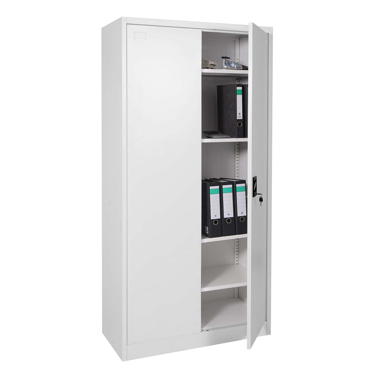 AKTENSCHRANK Hellgrau - Hellgrau, Metall (90/185/40cm) - MCW