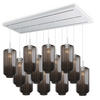 HÄNGELEUCHTE Velo 12-flammig Rauch Ø 18cm - Anthrazit/Weiß, Glas (18/18/33cm) - s.luce