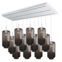 HÄNGELEUCHTE Velo 12-flammig Rauch Ø 18cm - Anthrazit/Weiß, Glas (18/18/33cm) - s.luce