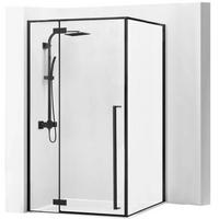 DUSCHKABINE Rea Fargo 120x90 Black Mat - Schwarz, Glas (90/119.5/195cm) - REA