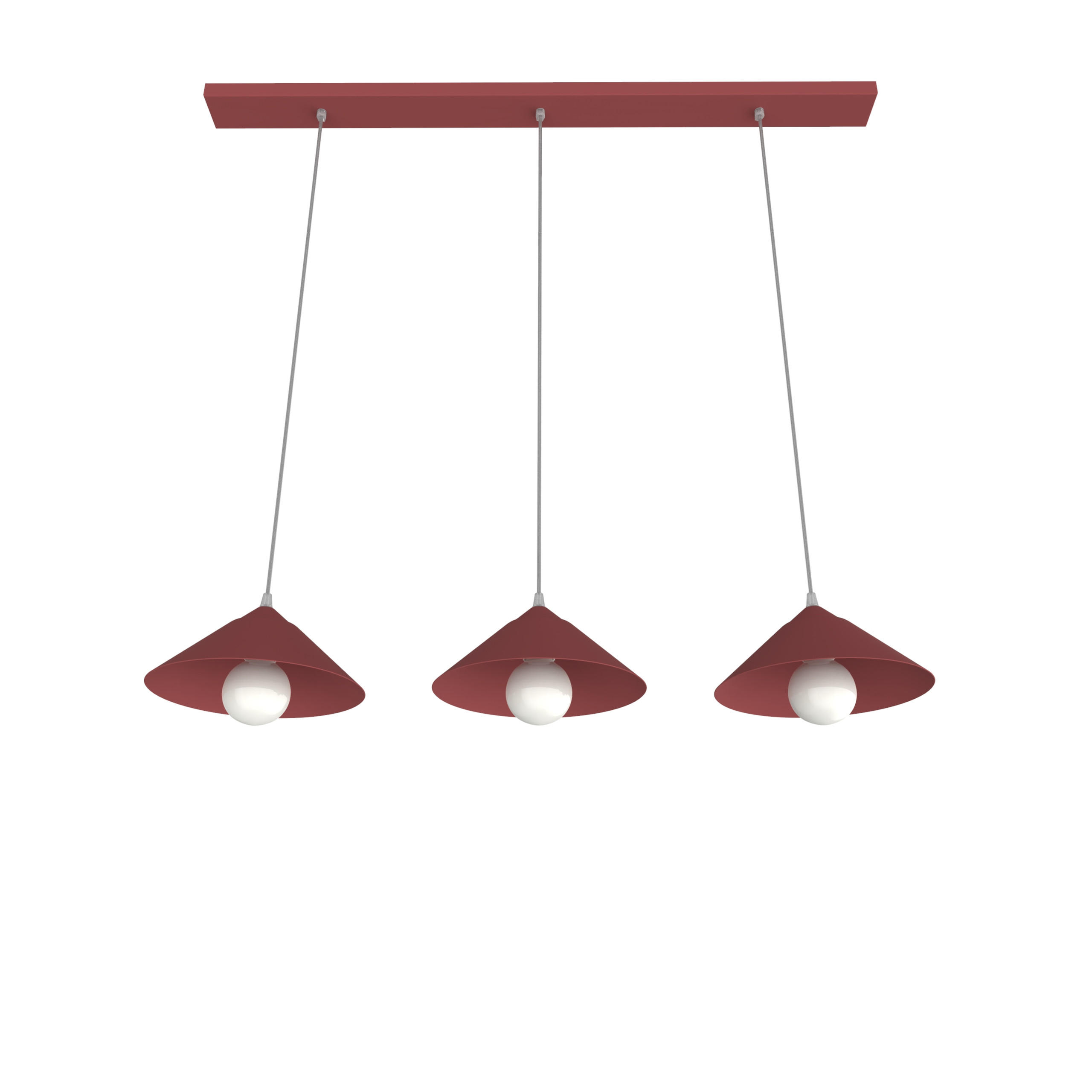 HÄNGELEUCHTE - Rot, Metall (25/100/120cm) - Lumicom