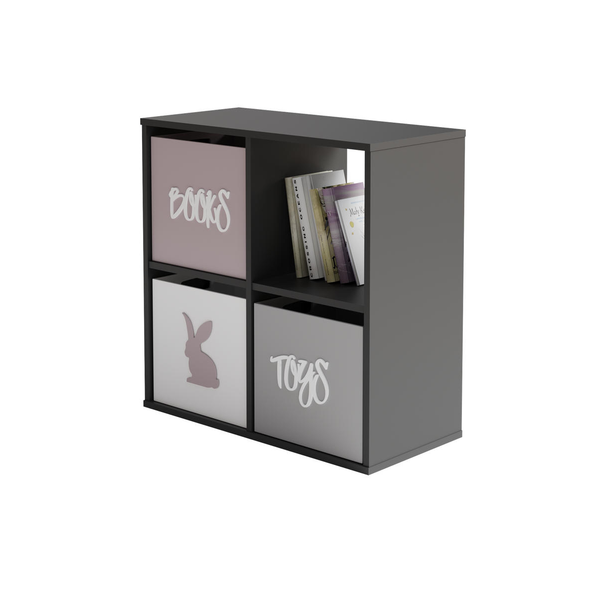 BÜCHERREGAL Loni - Grau, Holzwerkstoff (80/80/38cm) - RAUMHIRSCH FURNITURE