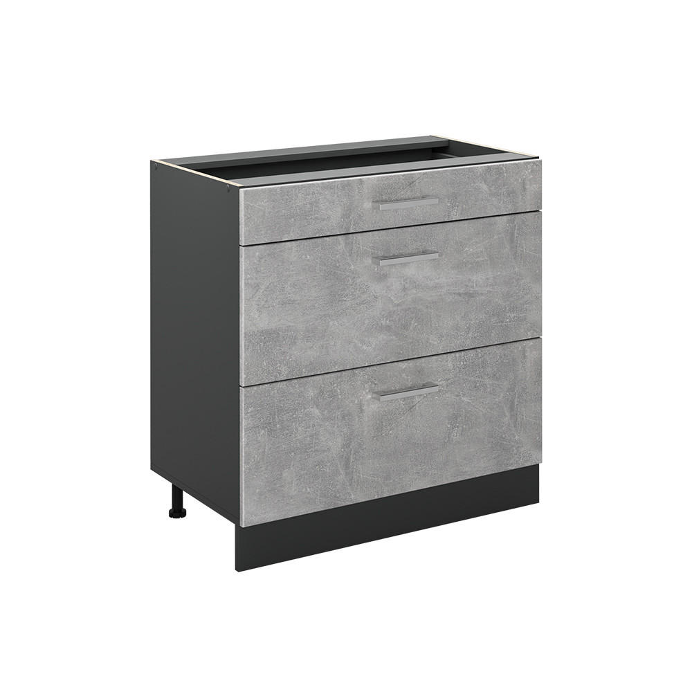 Vicco Küchenunterschrank Grau, Anthrazit 80x81.6x46 cm