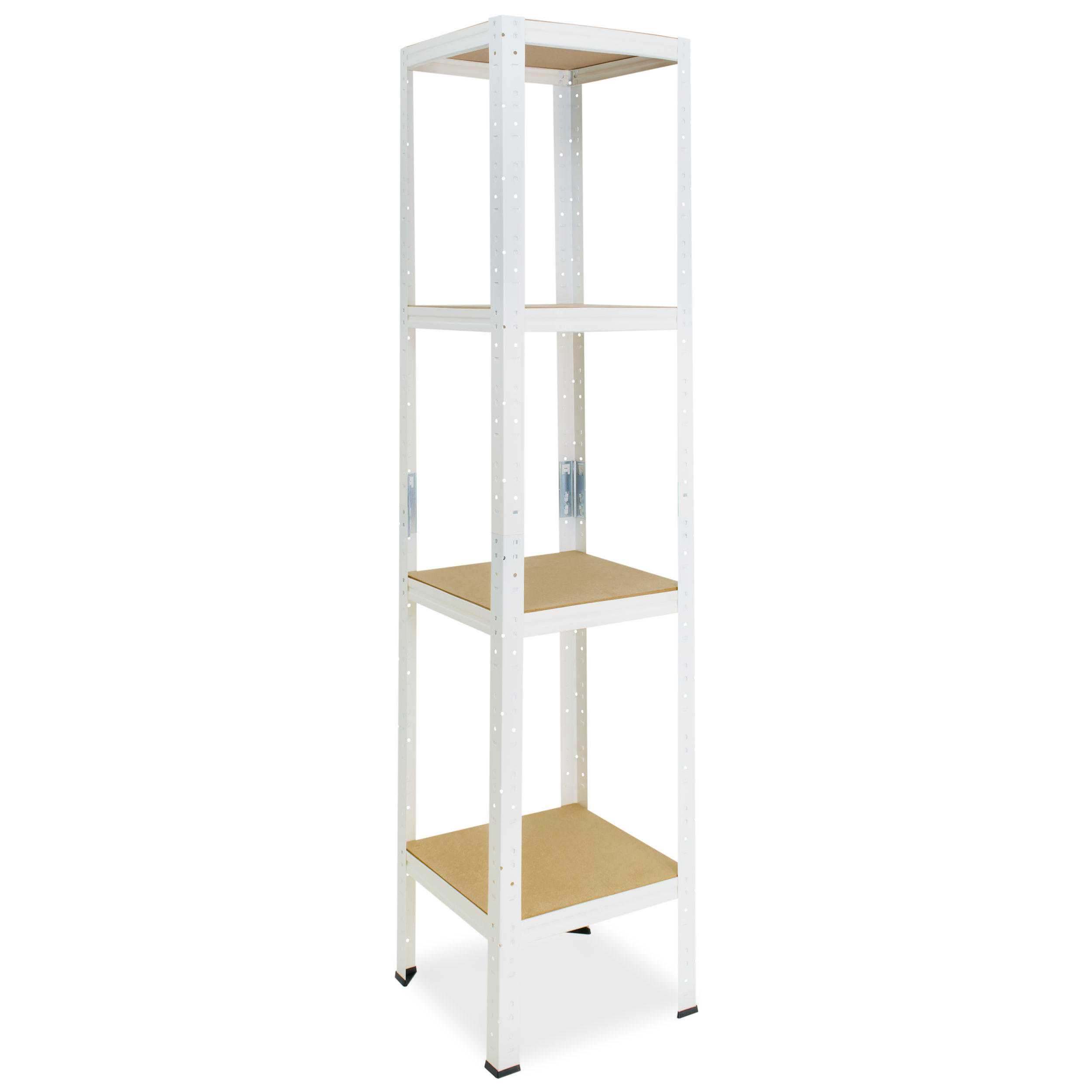 SCHWERLASTREGAL HOME 180x40x40 cm in weiß mit 4 Böden und 175 kg Traglast pro Boden - Creme, Metall (40/180/40cm) - shelfplaza