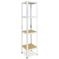 SCHWERLASTREGAL HOME 180x40x40 cm in weiß mit 4 Böden und 175 kg Traglast pro Boden - Creme, Metall (40/180/40cm) - shelfplaza