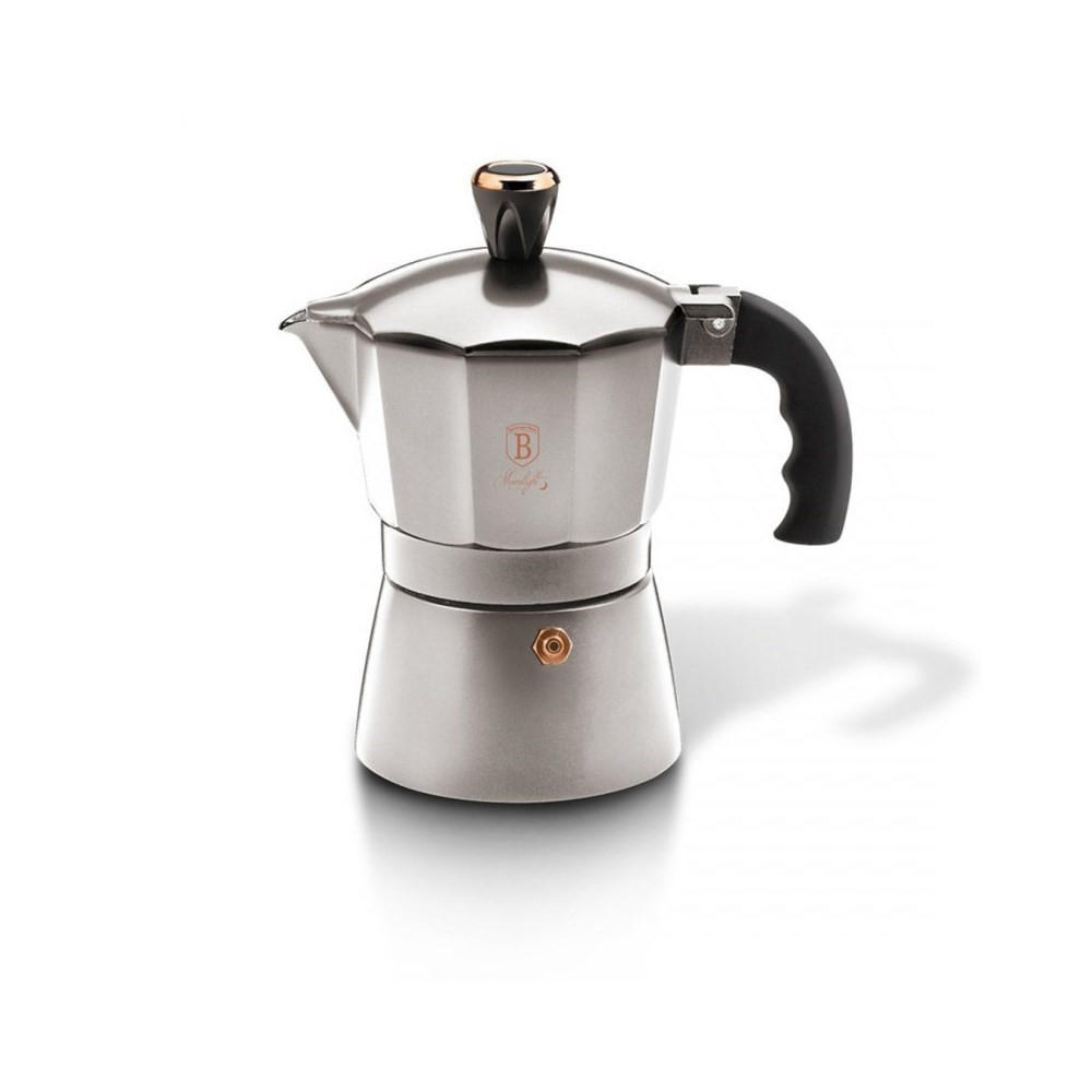 ESPRESSOKOCHER Silber 9/9/15.5 cm BH6389 - Silberfarben, Kunststoff (9/15.5/9cm) - Berlinger Haus