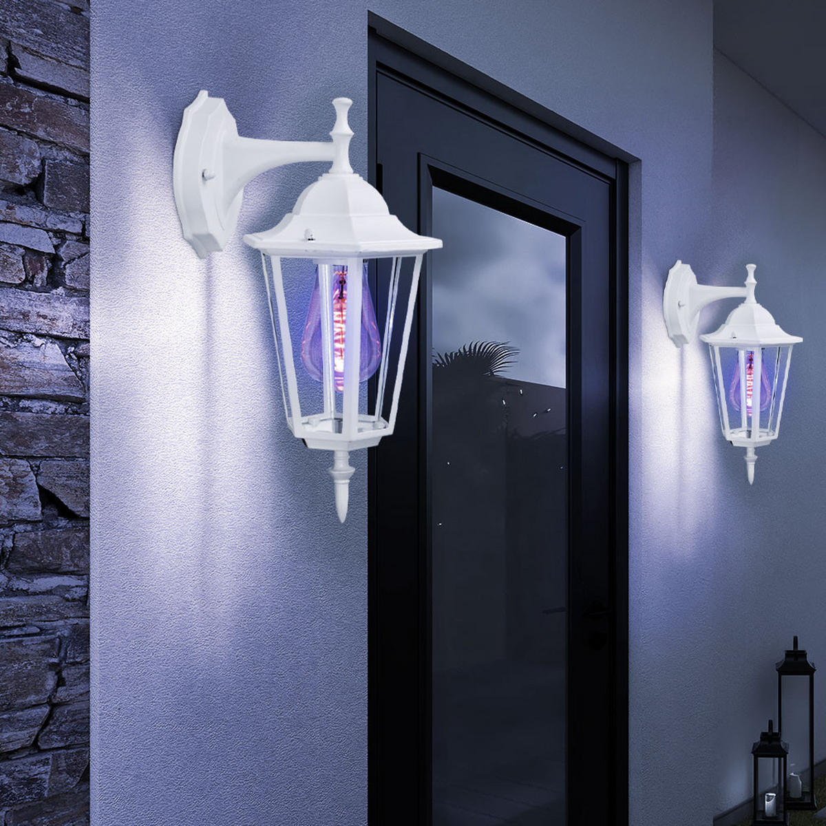 LED WANDLEUCHTE Weiß Kunststoff - Weiß, Glas (20.8/17/36cm)