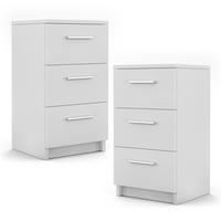 NACHTTISCH Weiß 38 x 66 cm 2er Set - Weiß, Holzwerkstoff (38/66/35cm) - Vicco