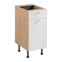 UNTERSCHRANK D40S1 P/L – Sorento Sonoma Eiche Weiß – Weiß / Sonoma Eiche - Weiß/Sonoma Eiche, Holzwerkstoff (40/87/52cm) - ROYAL24_MARKT