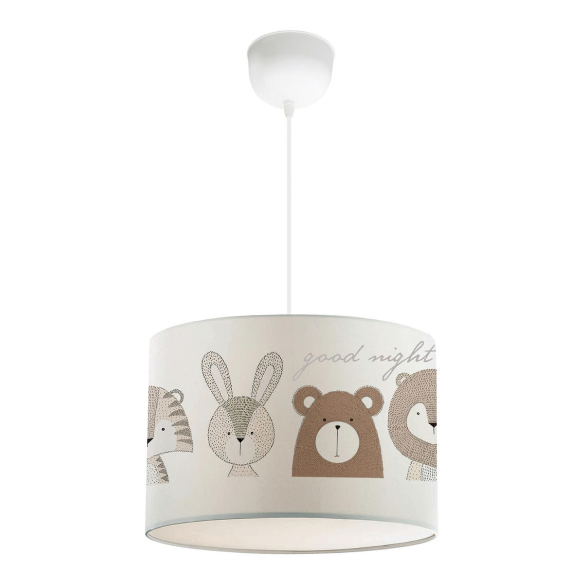 KINDERHÄNGELEUCHTE Rugby - Creme, Textil (28/28/70cm) - lux.pro