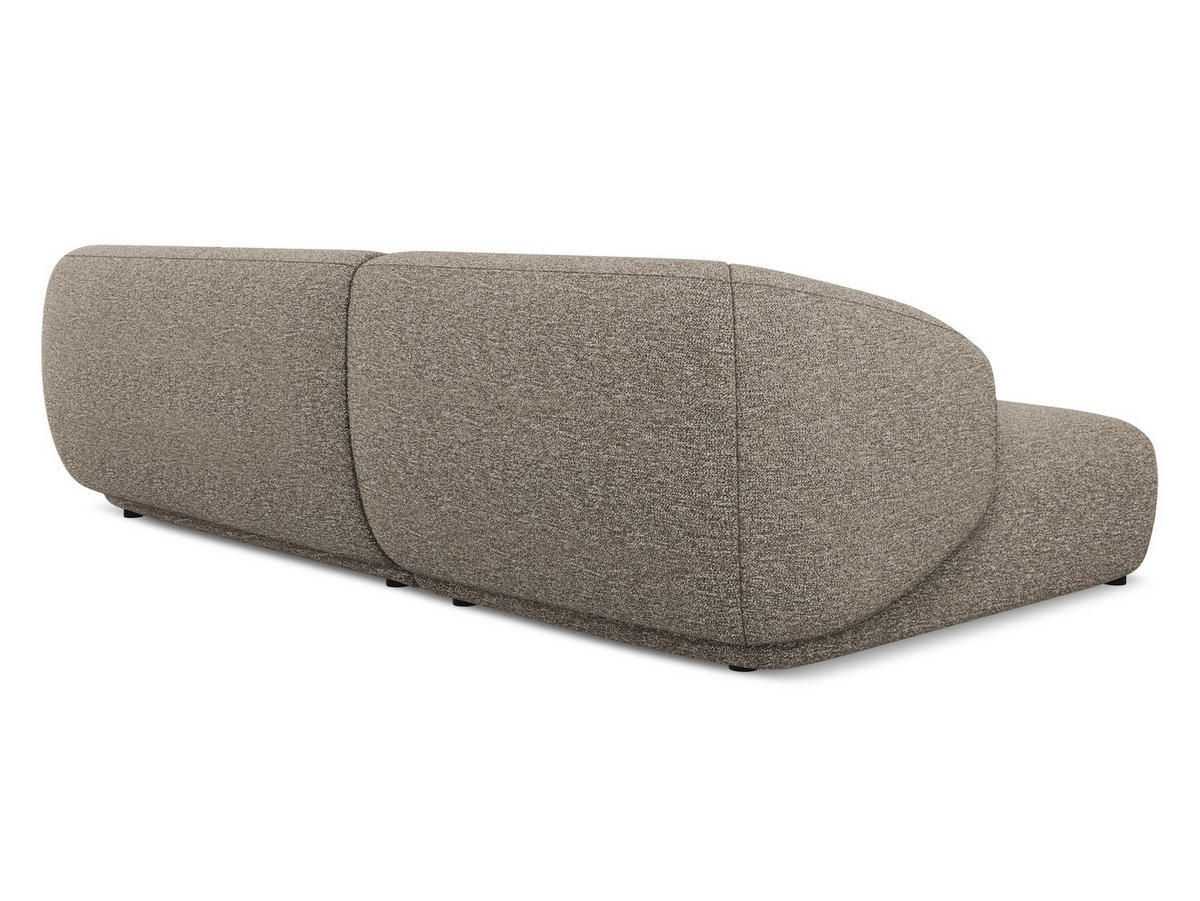 ECKSOFA links Strukturstoff Stoff Beige - Greige/Beige, Kunststoff/Textil (156/280cm) - Makamii
