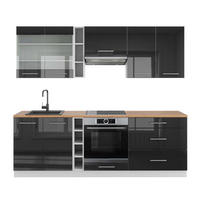 PENTRY Fame-Line Antracit högblank/vit 235 cm , AP Oak - Vit/Svart högglans, Träbaserade material (235/206.8/60cm) - Vicco