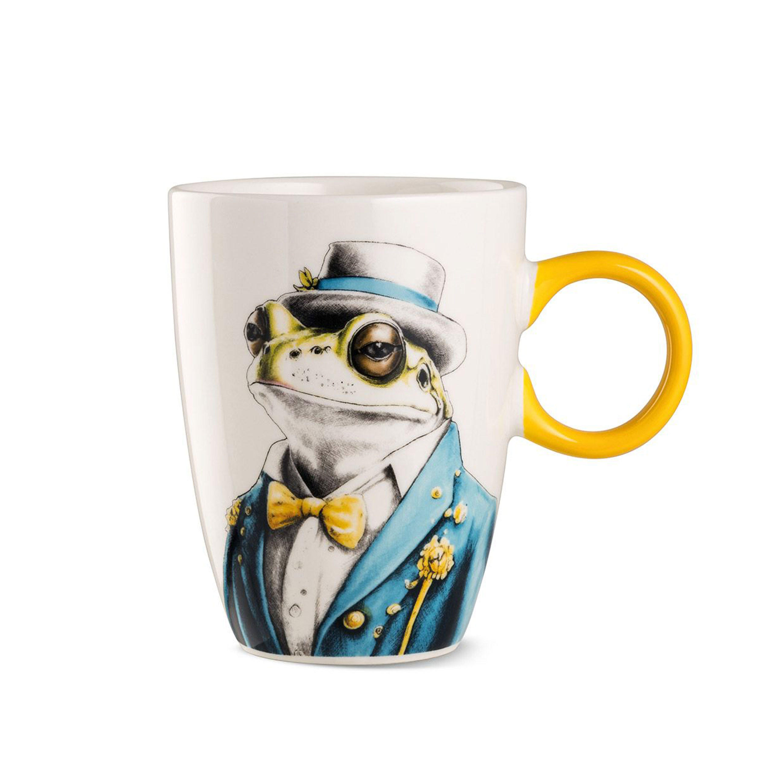 KAFFEETASSE Human Essence Froschmotiv, Porzellan, Ø 9 cm - Multicolor, Keramik (0.4L) - Gilde