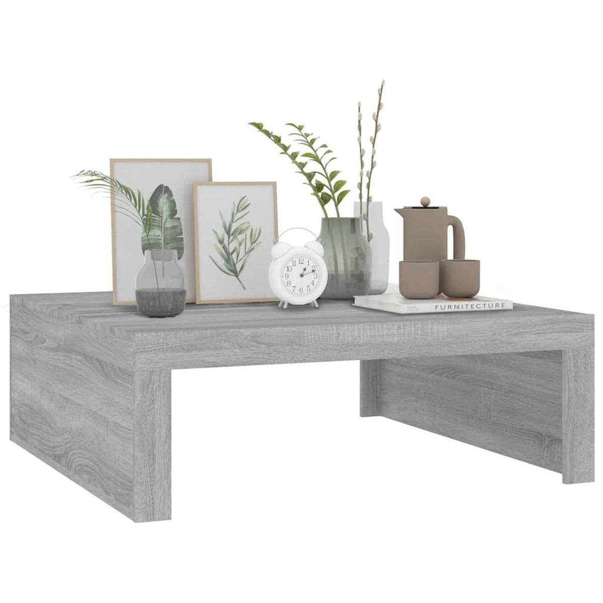 COUCHTISCH Grau Sonoma 100x100x35 cm Holzwerkstoff - Silbereichenfarben, Holzwerkstoff (100/100/35cm) - furnicato