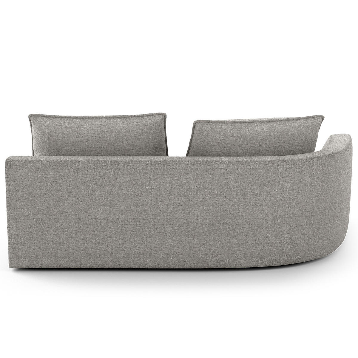 OTTOMANE - modular - Hellgrau/Schwarz, Kunststoff/Textil (196/82/146cm) - home24