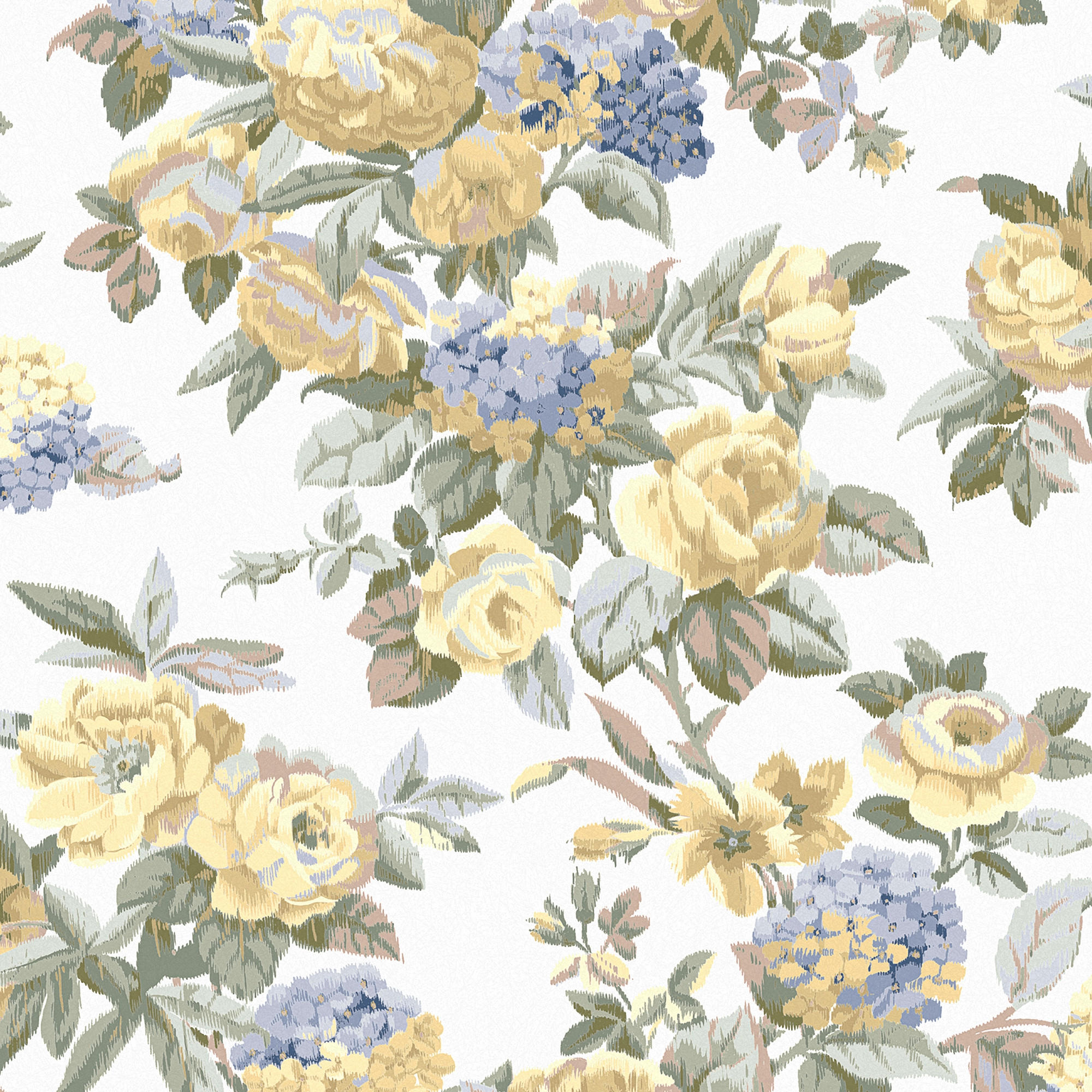 VLIESTAPETE Pembrey Pale Gold | Gold | Blumen | 10mx52cm - Goldfarben, Papier/Kunststoff (52/1000cm) - Graham & Brown