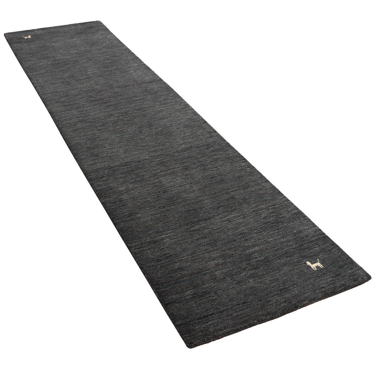 NATUR TEPPICH LÄUFER INDO NEPAL GABBEH SHIVA - Anthrazit, Textil (70/140cm) - Pergamon