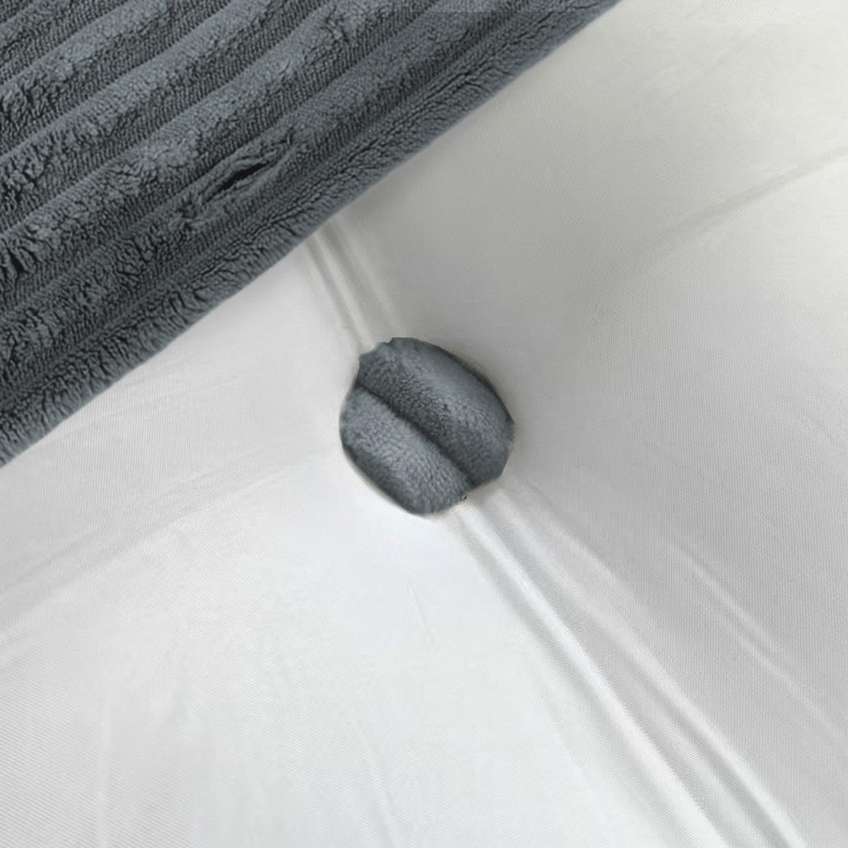 RÜCKENKISSEN für Bett Kord Grau 160 cm - Grau, Textil (50/160cm) - Vercart