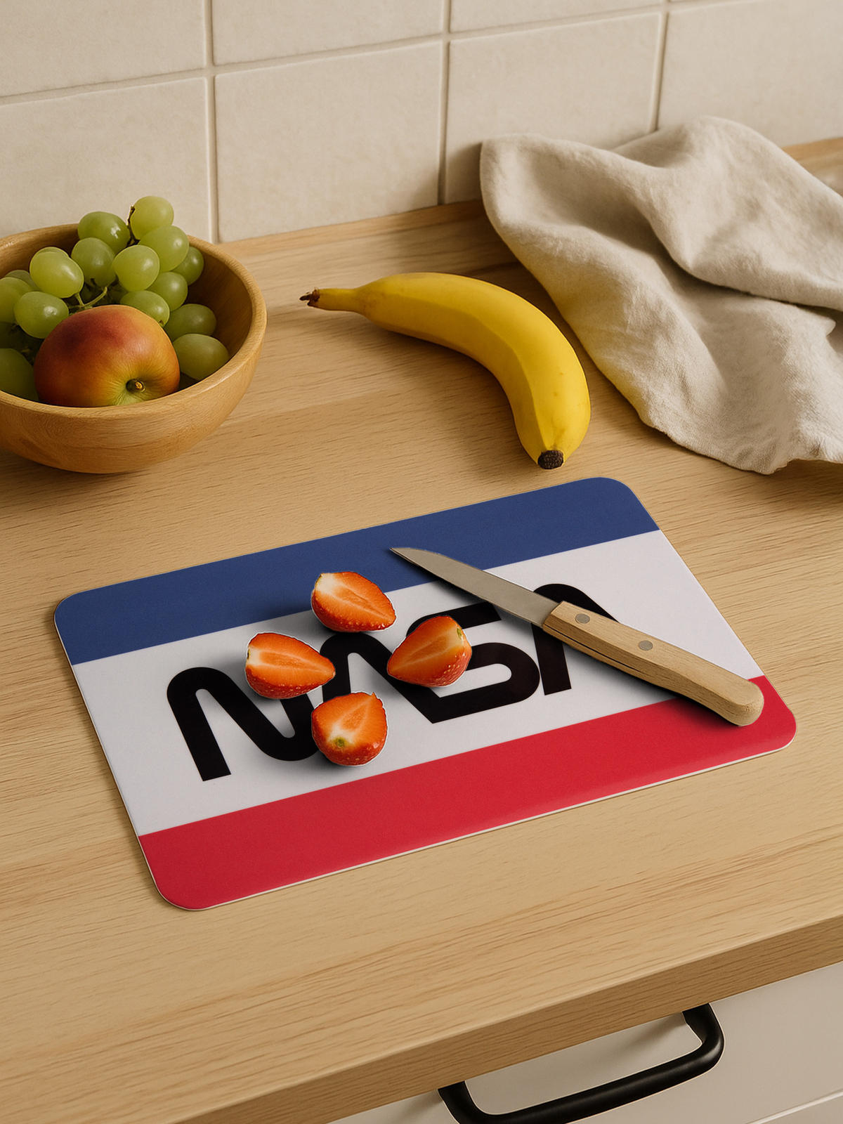 BRETTCHEN NASA Blau/Weiß/Rot 14,5 x 23,5 cm - Multicolor, Kunststoff (14.5/23.5cm) - United Labels