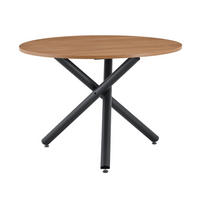 ESSTISCH Kreuzgestell rund DE-40065 Walnuss - Walnussfarben, Holzwerkstoff (110/110/76cm) - ComfortXL