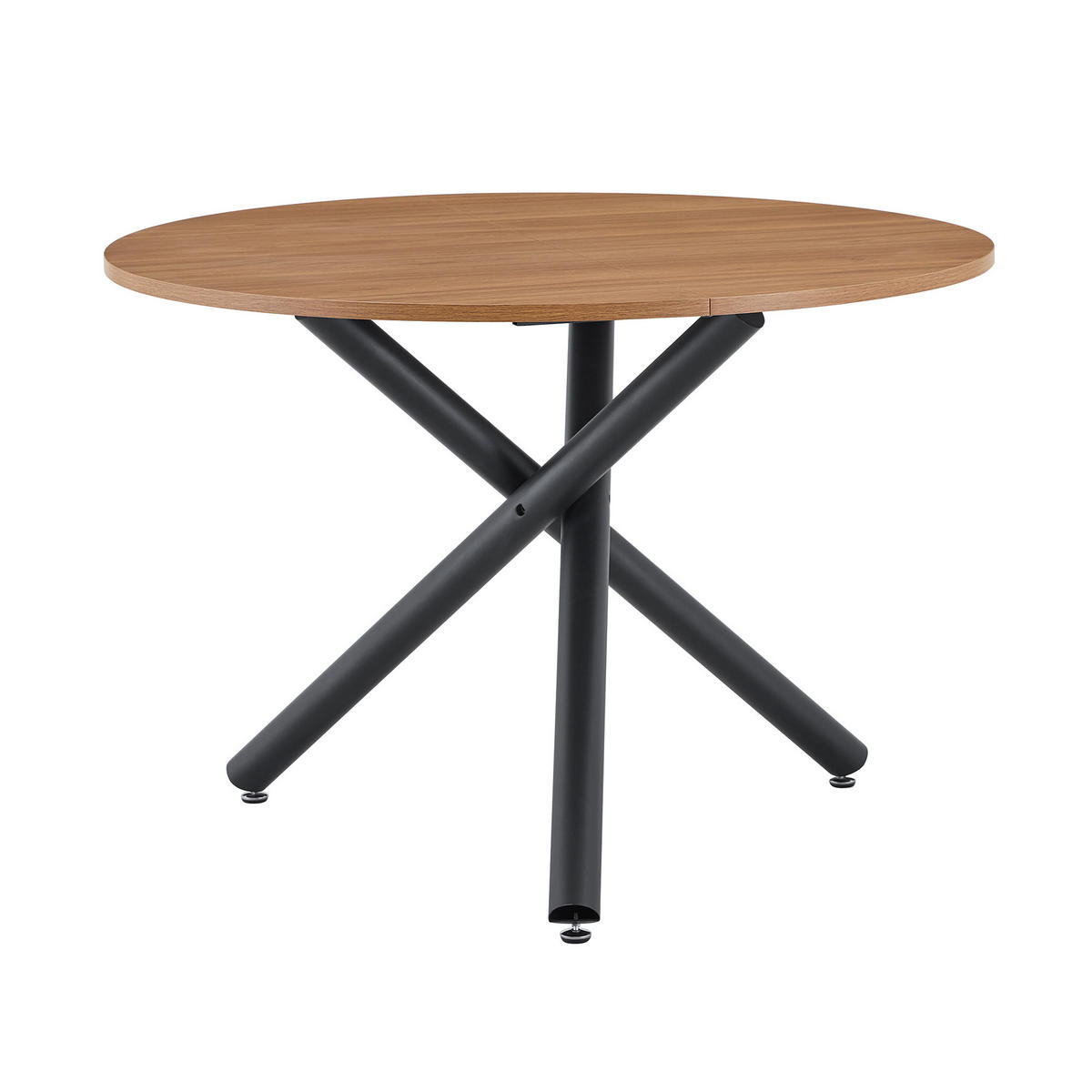 ESSTISCH Nussbaumfarben Schwarz 110/110/76 cm - Schwarz, Holz (110/110/76cm) - PANGIVO