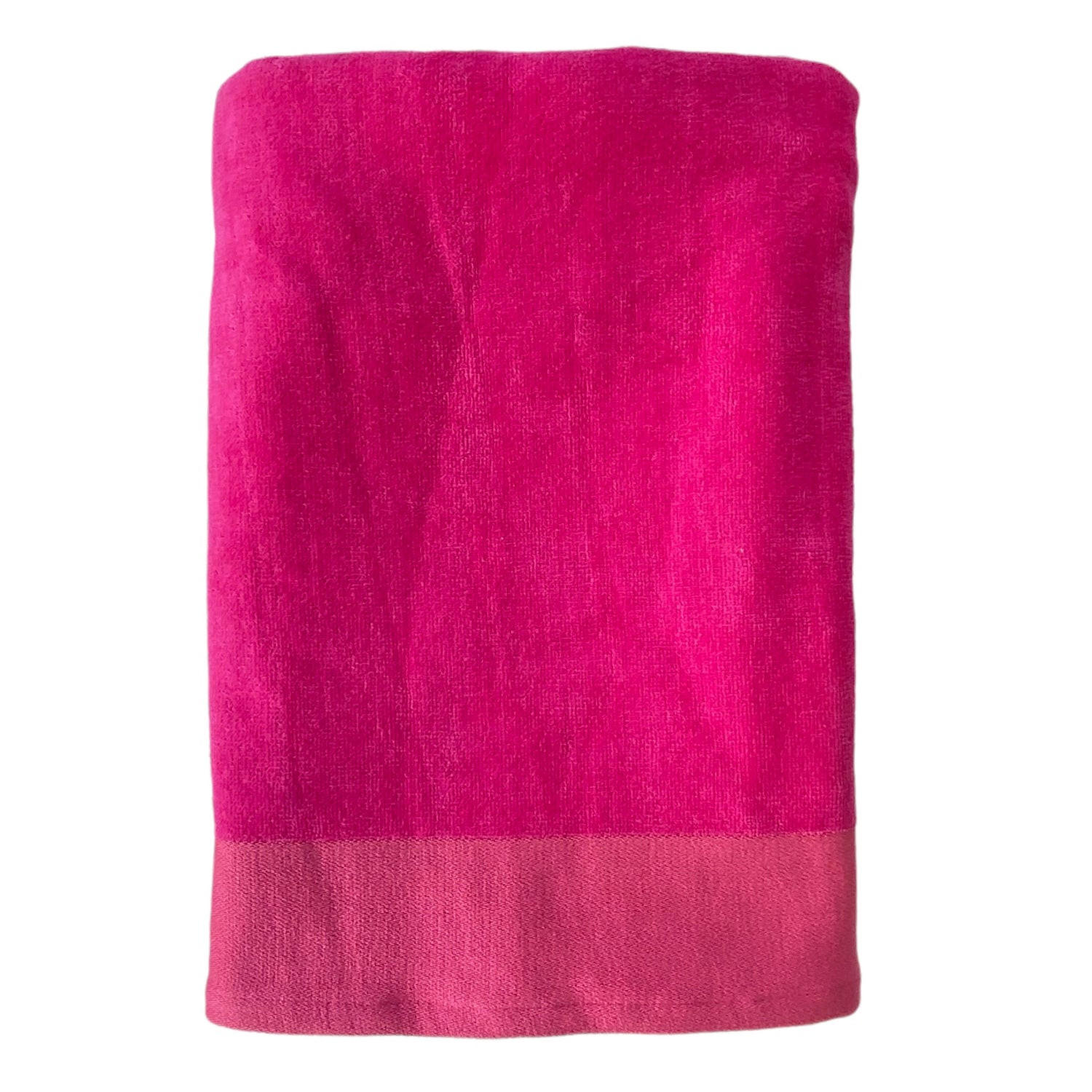 BADETUCH Velours uni Shady Fuchsia 90x160 370g/m² - Pink, Textil (90/160cm) - LE COMPTOIR DE LA PLAGE