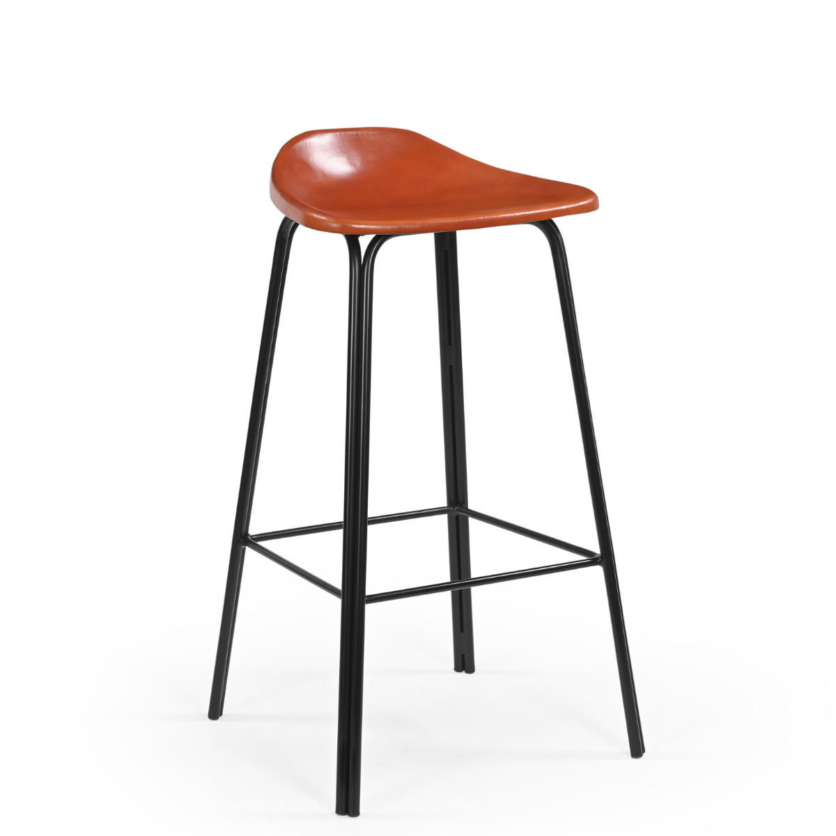 BARHOCKER aus Leder - rockie 46/43/82 cm - Braun, Leder (43/82/46cm) - Signature