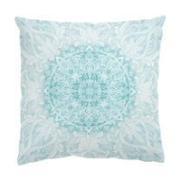 DEKOKISSEN Mandala Aquarell Ornament türkis 40/40 cm - Türkis, Textil (40/40/10cm) - Bilderwelten